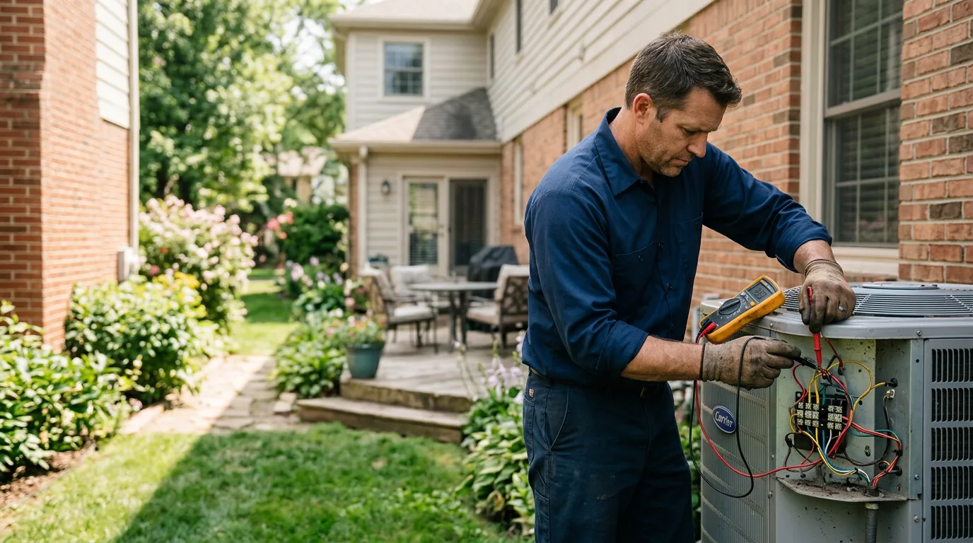 HVAC technician working near Sugarloaf, CA